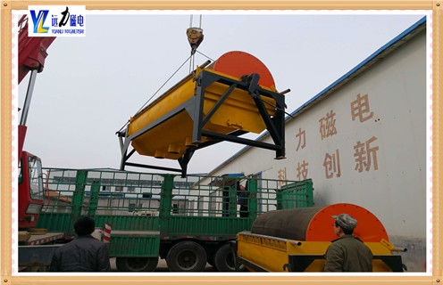 永磁磁選機(jī)，河南尾水盤式永磁選機(jī)_河南尾水盤式永磁選機(jī)磁場強(qiáng)度工作原理一般為多少_磁塊如何排列